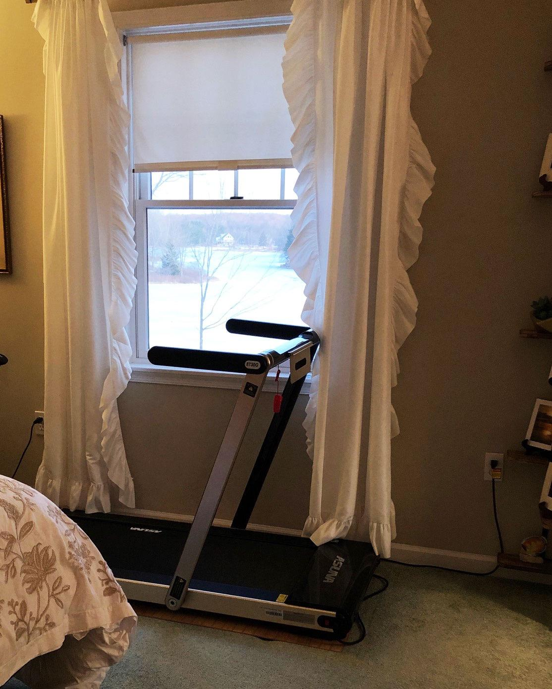 ASUNA Premium Slim Folding Treadmill Running Machine with Speakers for Home Gyms.