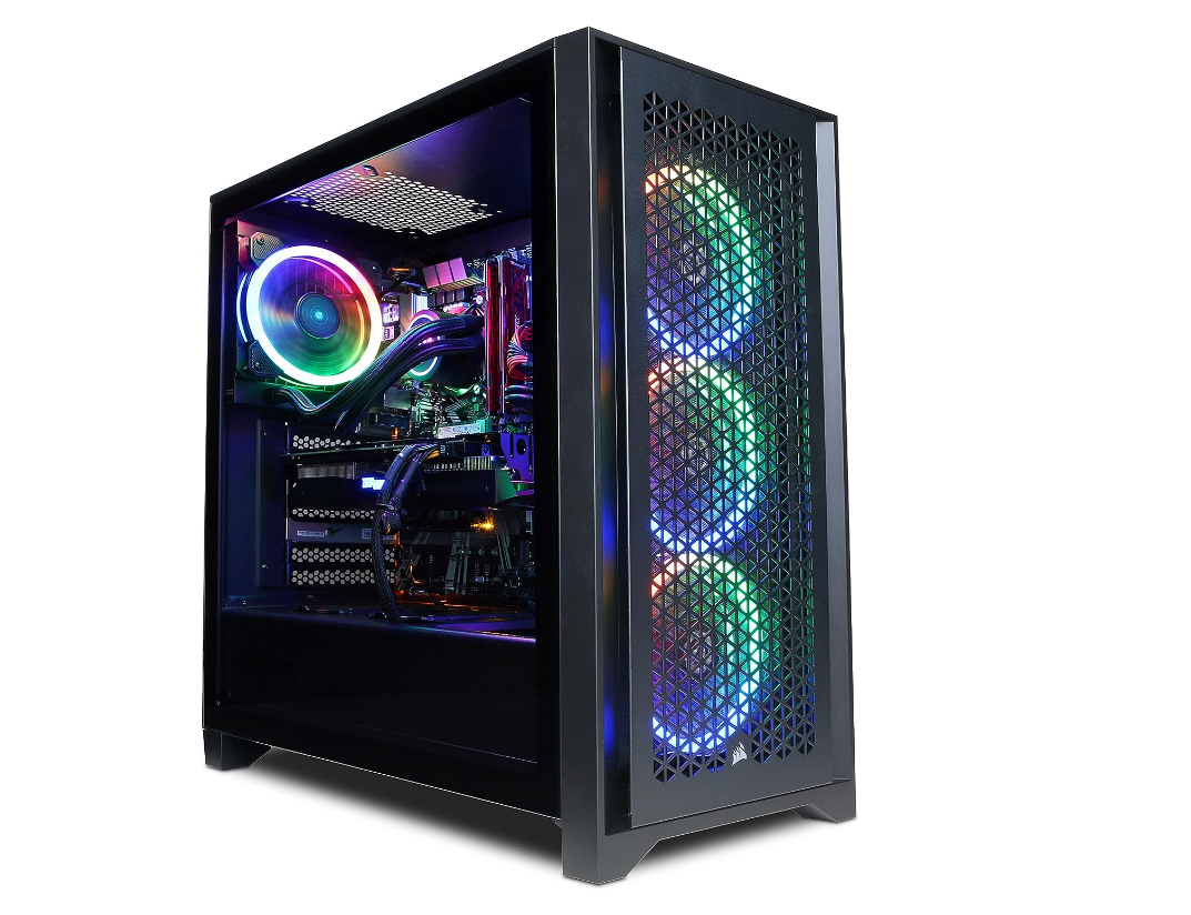 CYBERPOWERPC Luxe Gaming PC - Intel Core i9-11900KF, Nvidia RTX 3060 12GB, 32GB RAM, 1TB NVMe SSD, 650W 80+ PSU, Wi-Fi, Liquid Cooling, Windows 11, 4000D Airflow