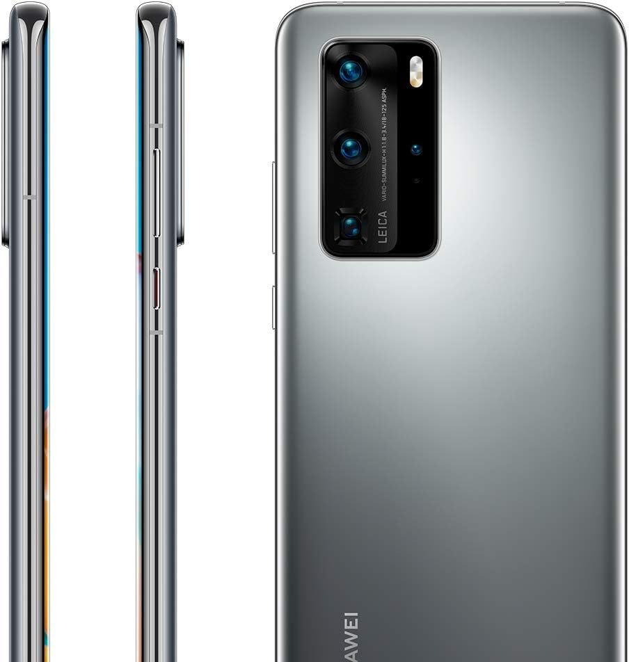 HUAWEI P40 Pro 256 GB 6.58 Inch Smartphone Bundle with PU Case, Kirin 990 5G, 50 MP Ultra Vision Leica Quad Camera, 8 GB RAM, 40W SuperCharge, IP68, SIM-Free Android Mobile Phone, Dual SIM, Silver