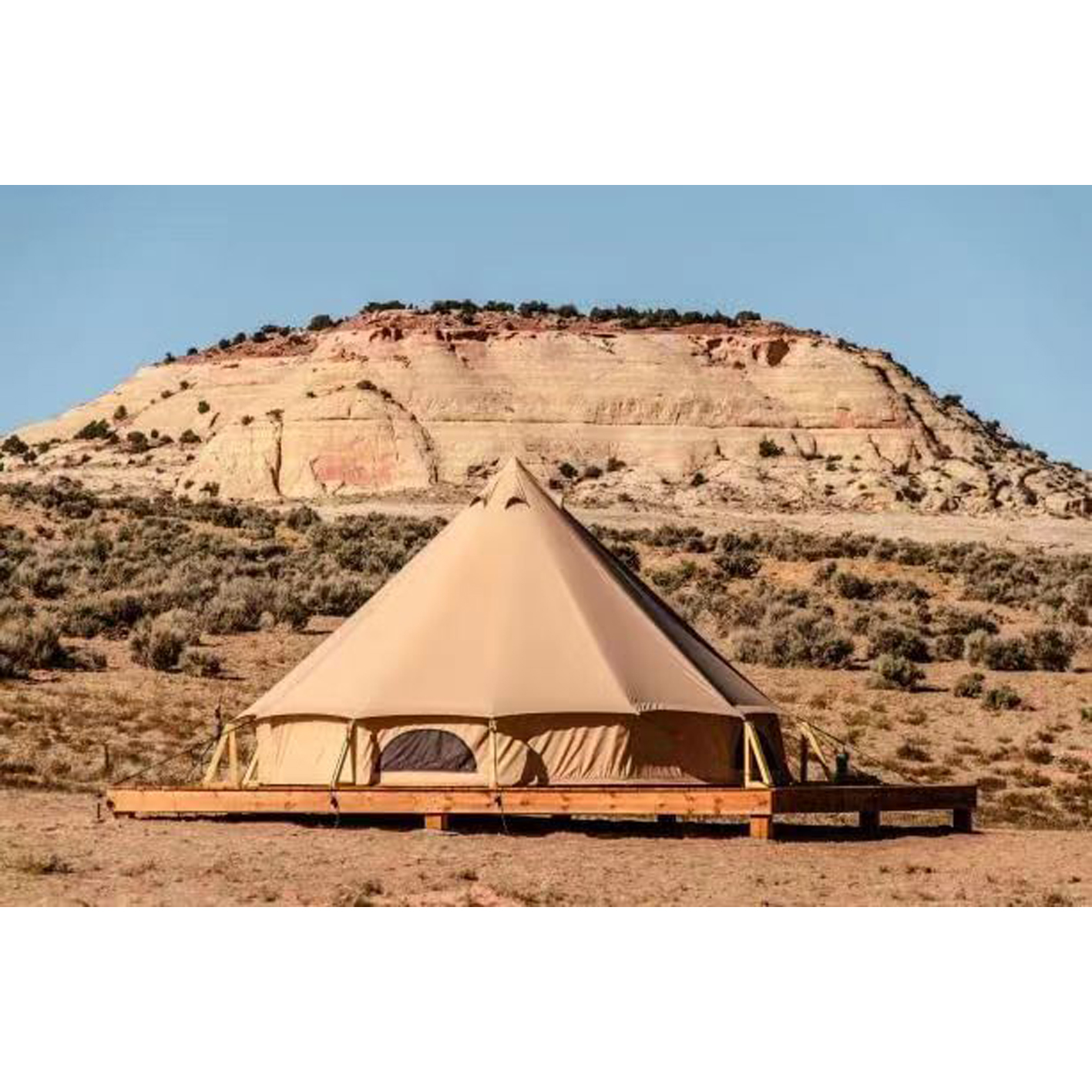 WHITEDUCK Regatta Canvas Bell Tent - With Stove Jack, Waterproof, 4 Seasons Glamping and Glamping Yurt Tent