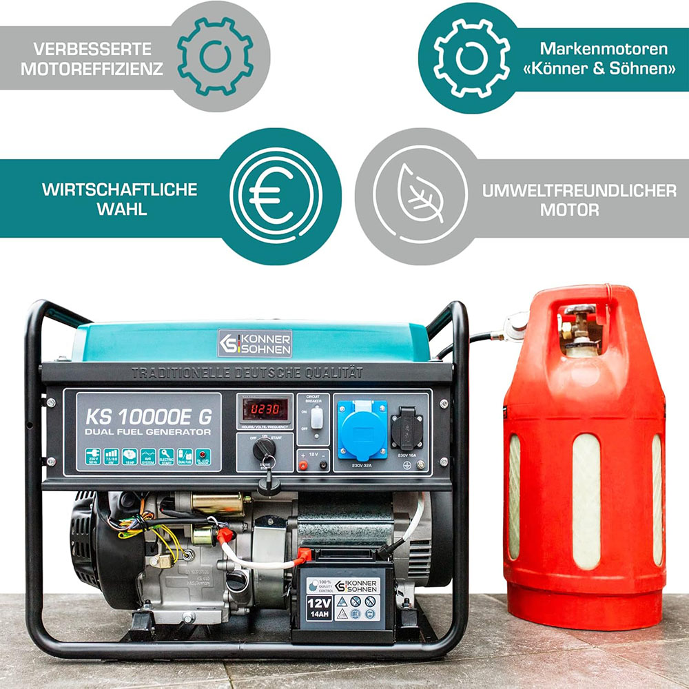 Könner & Söhnen KS 10000E G - Hybrid Benzin