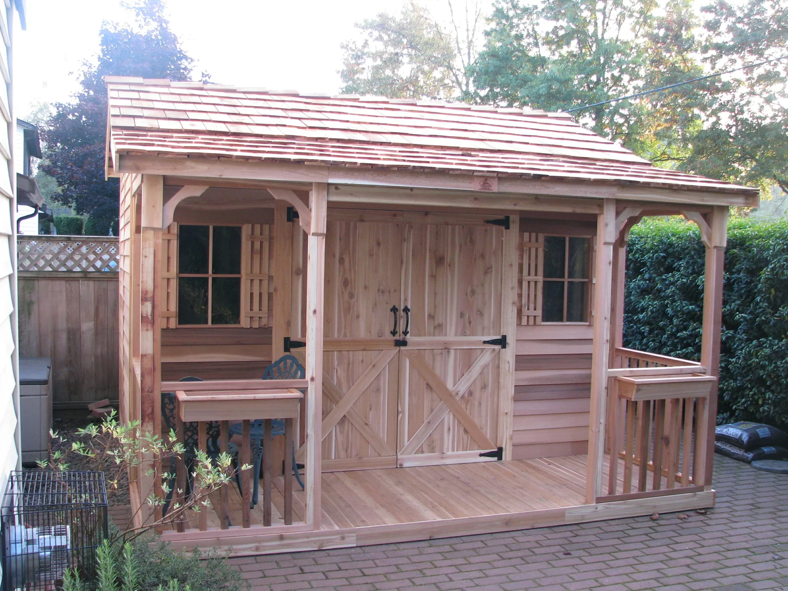 【Storage Shed】Ranchhouse 12x12 ft Solid and Manufacture Wood Traditional Storage Shed